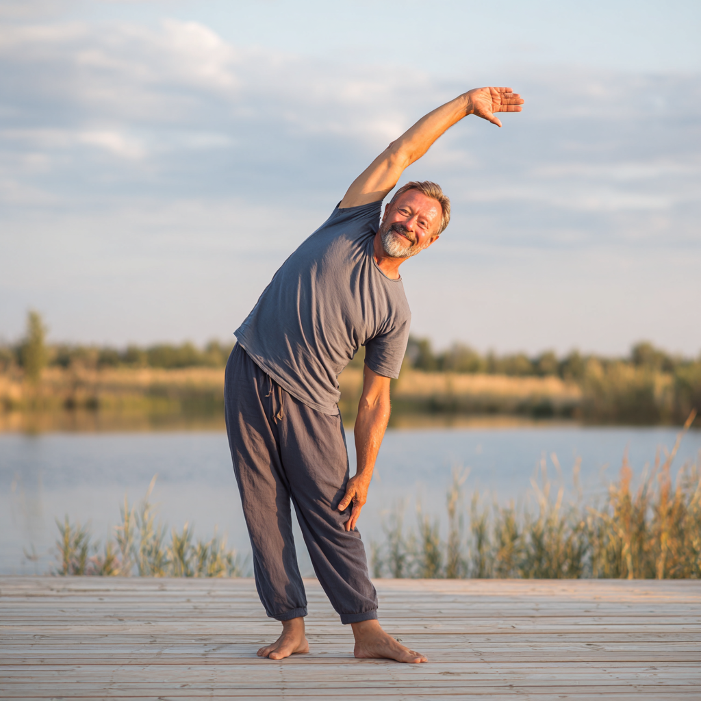 Pokojná jógová prax v prírodnom prostredí